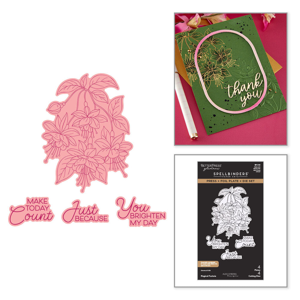 Spellbinders - Magical Fuchsia Press + Foil Plate & Die Set