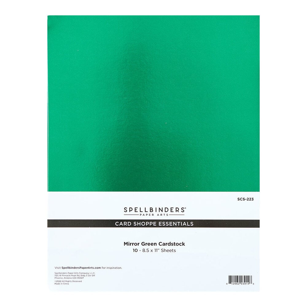 Spellbinders - Mirror Green Cardstock (10pk)