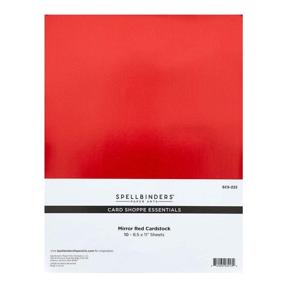 Spellbinders - Mirror Red Cardstock (10pk)