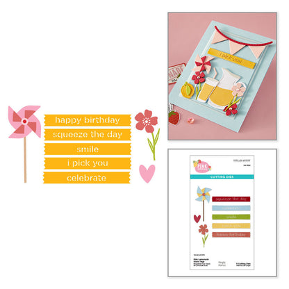 Spellbinders - Pink Lemonade Etched Dies Stand Tags