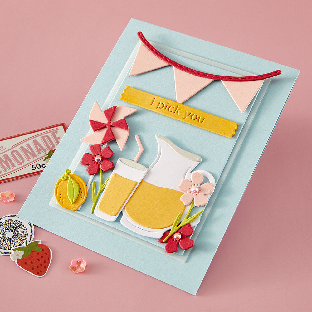 Spellbinders - Pink Lemonade Etched Dies Stand Tags