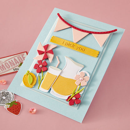 Spellbinders - Pink Lemonade Etched Dies Stand Tags