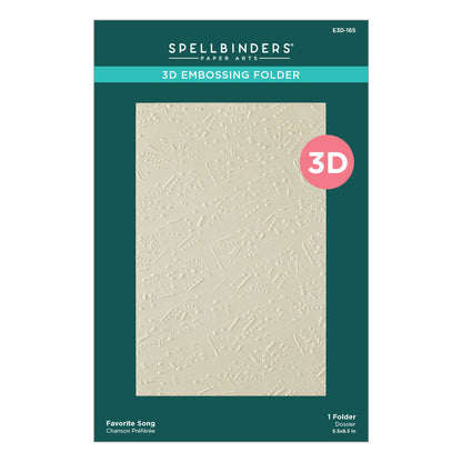Spellbinders - 3D Embossing Folder Favorite Song