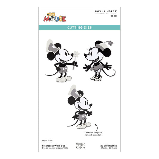 Spellbinders - Classic Mouse Etched Dies Steamboat Willie Duo