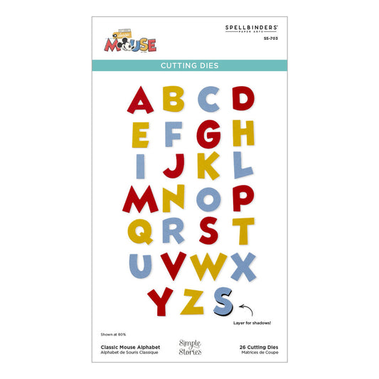 Spellbinders - Classic Mouse Etched Dies Alphabet