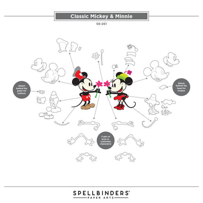 Spellbinders - Classic Mouse Etched Dies Steamboat Willie Duo