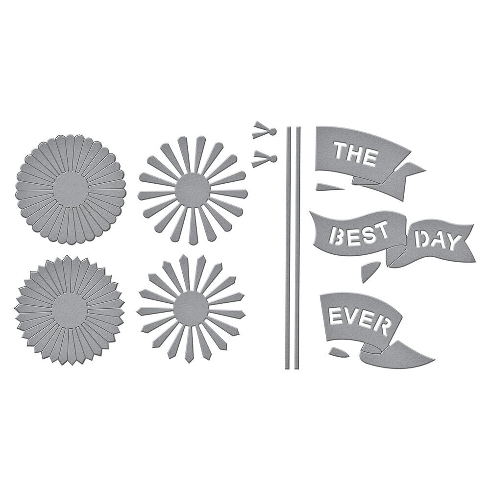 Spellbinders - Classic Mouse Etched Dies Flags & Banners