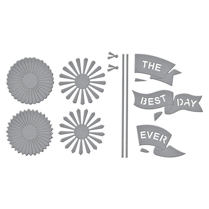Spellbinders - Classic Mouse Etched Dies Flags & Banners