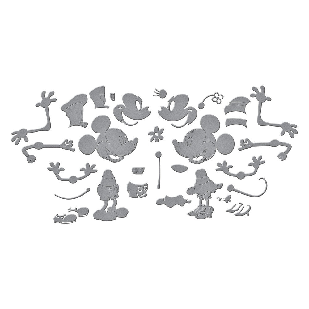 Spellbinders - Classic Mouse Etched Dies Steamboat Willie Duo