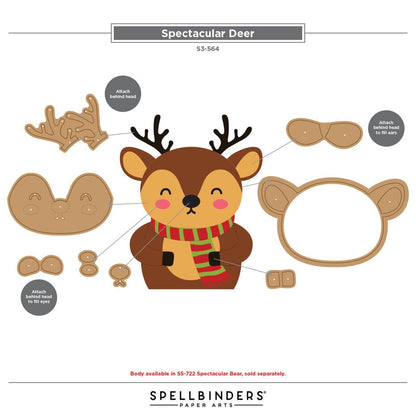 Spellbinders - Spectacular Christmas Etched Dies Deer