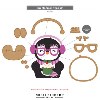 Spellbinders - Spectacular Christmas Etched Dies Penguin