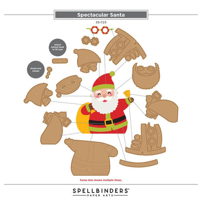 Spellbinders - Spectacular Christmas Etched Dies Santa