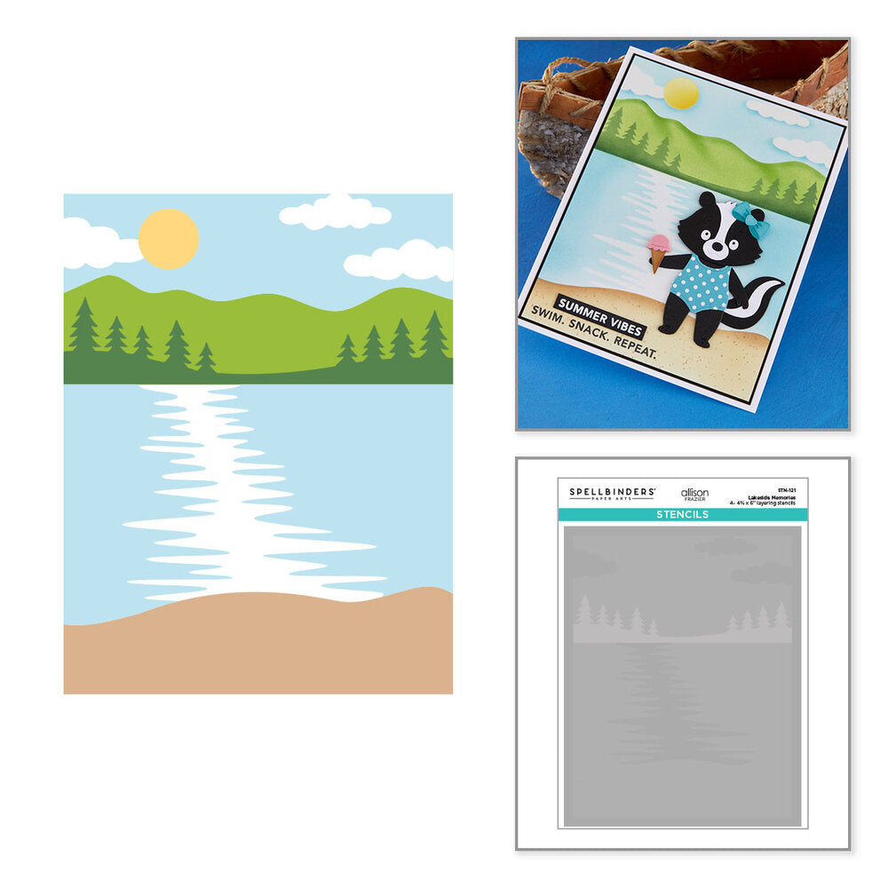 Spellbinders - Lakeside Memories Layered Stencil (4pcs)