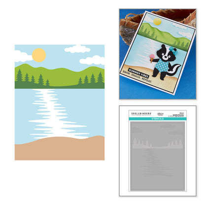 Spellbinders - Lakeside Memories Layered Stencil (4pcs)