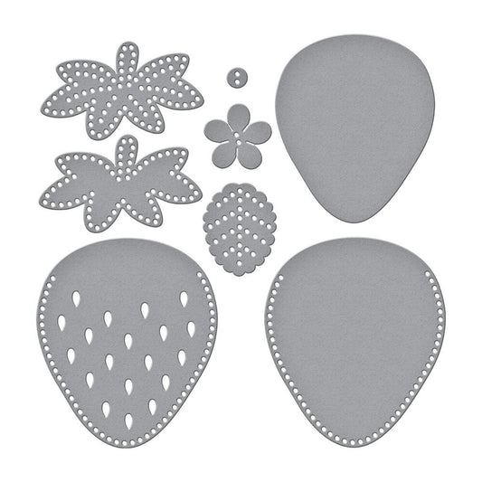 Spellbinders - Summer Felt Stitch & Create Etched Dies Berry Blossom