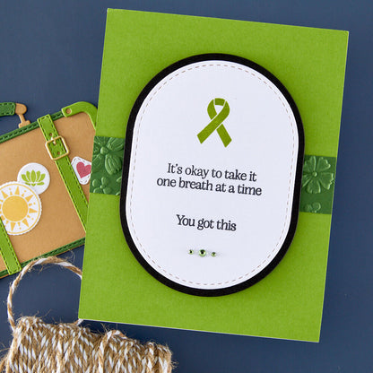 Spellbinders - Awareness Ribbon and Sentiments Stamp & Die Set
