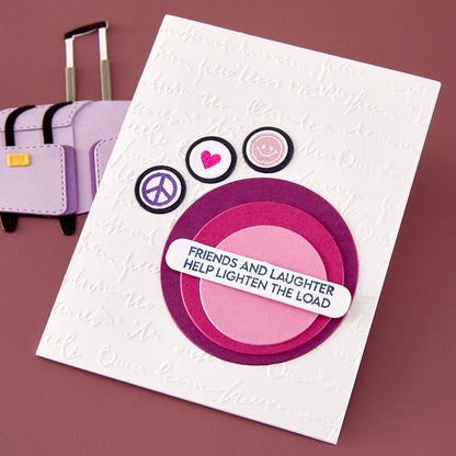 Spellbinders - Retro Suitcase and Sentiments Stamp & Die Set