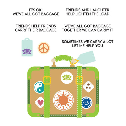Spellbinders - Retro Suitcase and Sentiments Stamp & Die Set
