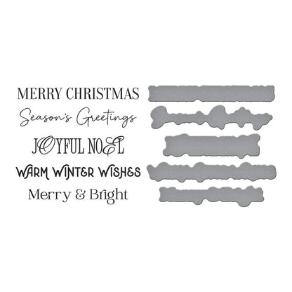 Spellbinders - Betterpress Merry Messages Plate & Die Set