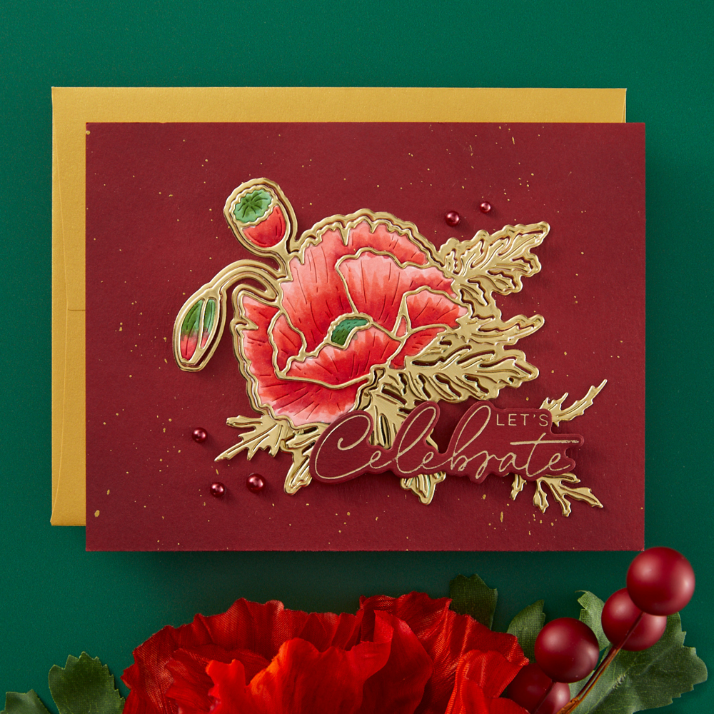 Spellbinders - Yana's Poppy Etched Dies