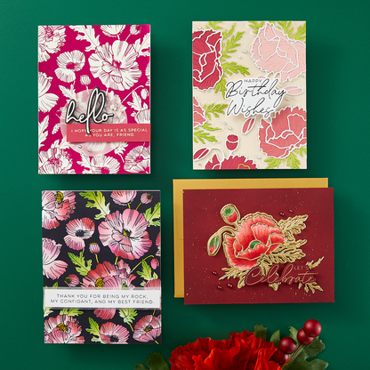 Spellbinders - Yana's Poppy Etched Dies