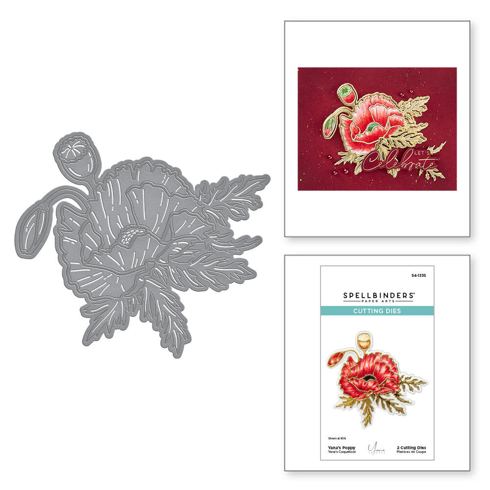 Spellbinders - Yana's Poppy Etched Dies