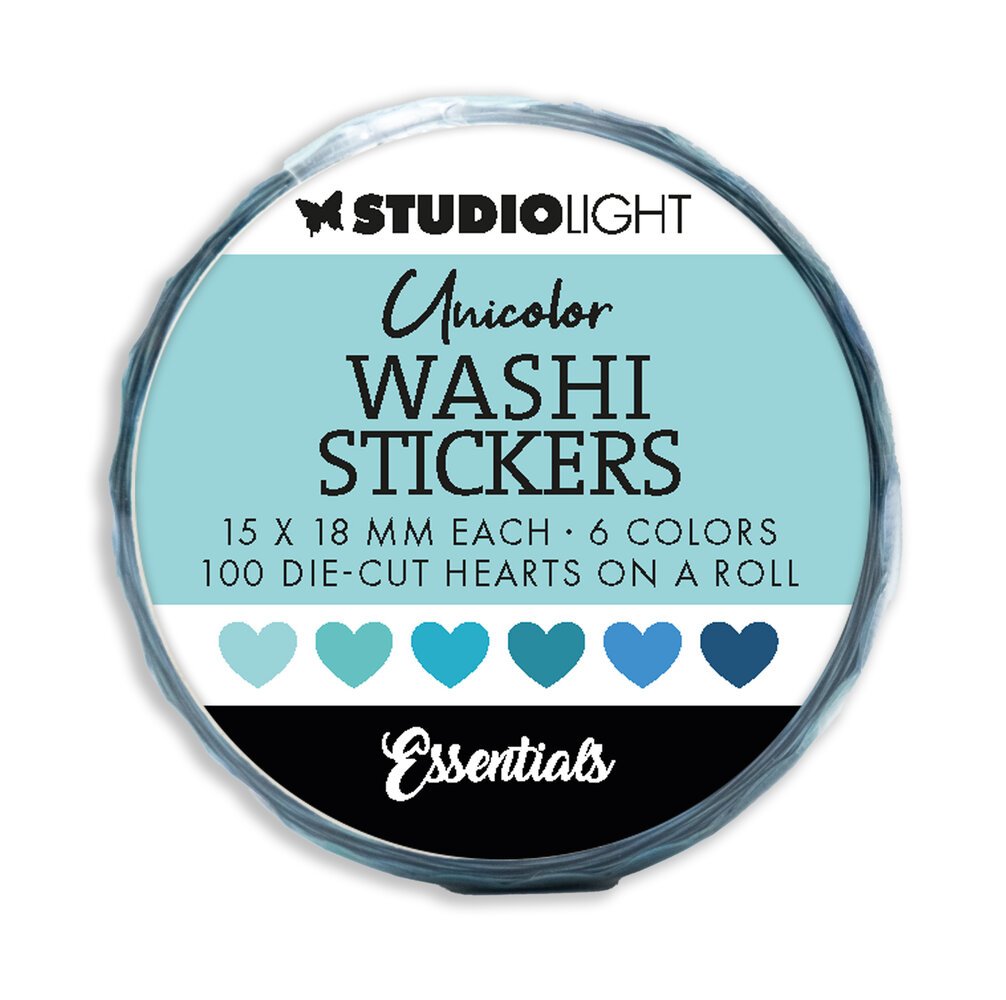 Studio Light - Blues Essentials Washi Die-Cut Stickers