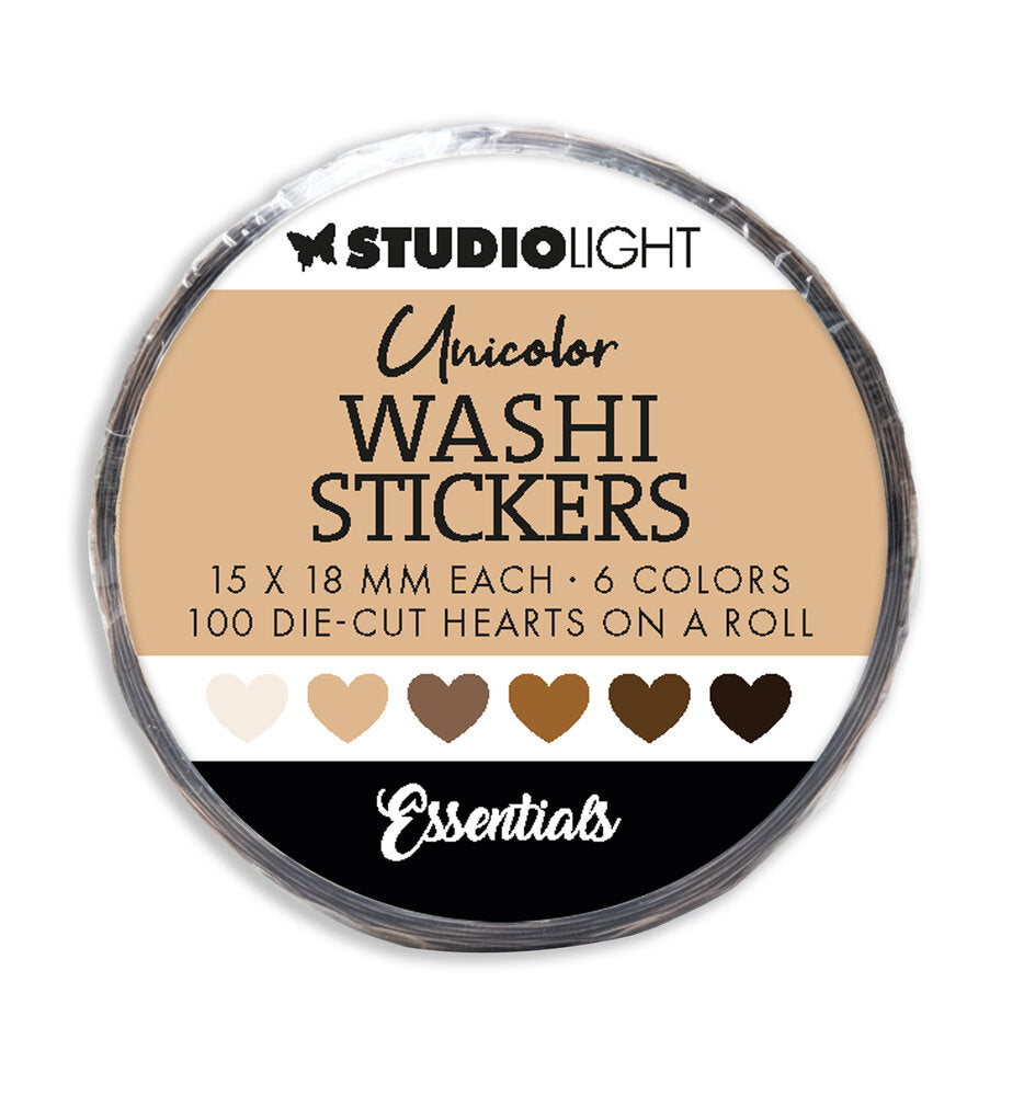 Studio Light - Browns Essentials Washi Die-Cut Stickers