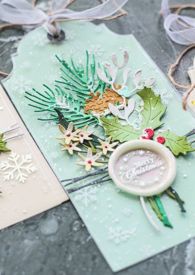 Studio Light - Snowflakes Gold Christmas Acetate Sheet (6pcs)