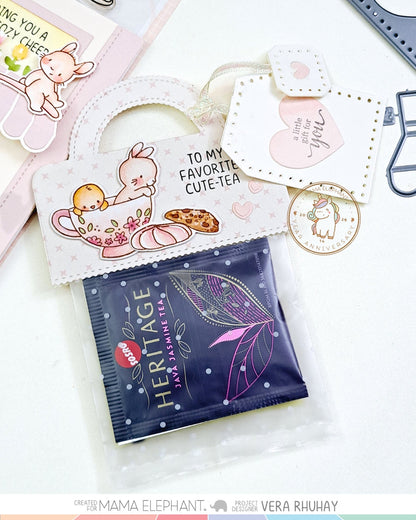 Mama Elephant - Stitched Tea Tags - Creative Cuts
