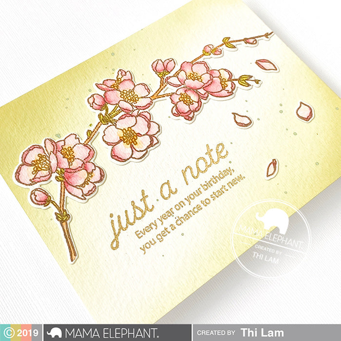 Mama Elephant - Cherry Blossom Branch