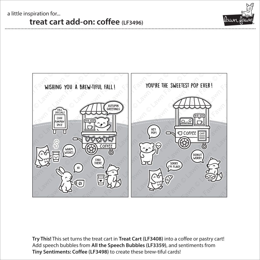 Lawn Fawn - Treat Cart Add-On: Coffee