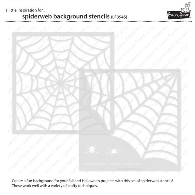 Lawn Fawn - Spiderweb Background Stencils (2pcs)