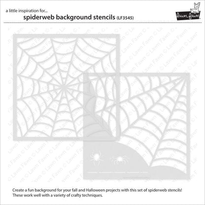 Lawn Fawn - Spiderweb Background Stencils (2pcs)