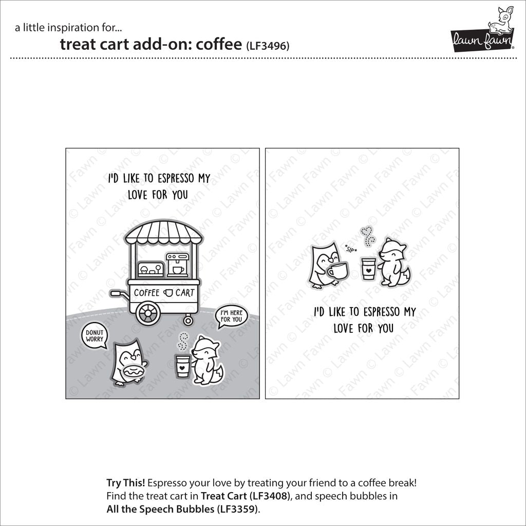 Lawn Fawn - Treat Cart Add-On: Coffee