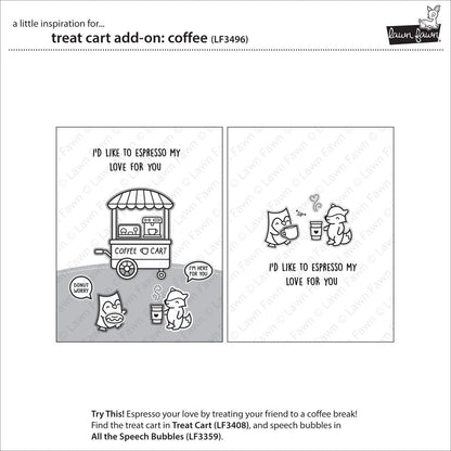 Lawn Fawn - Treat Cart Add-On: Coffee