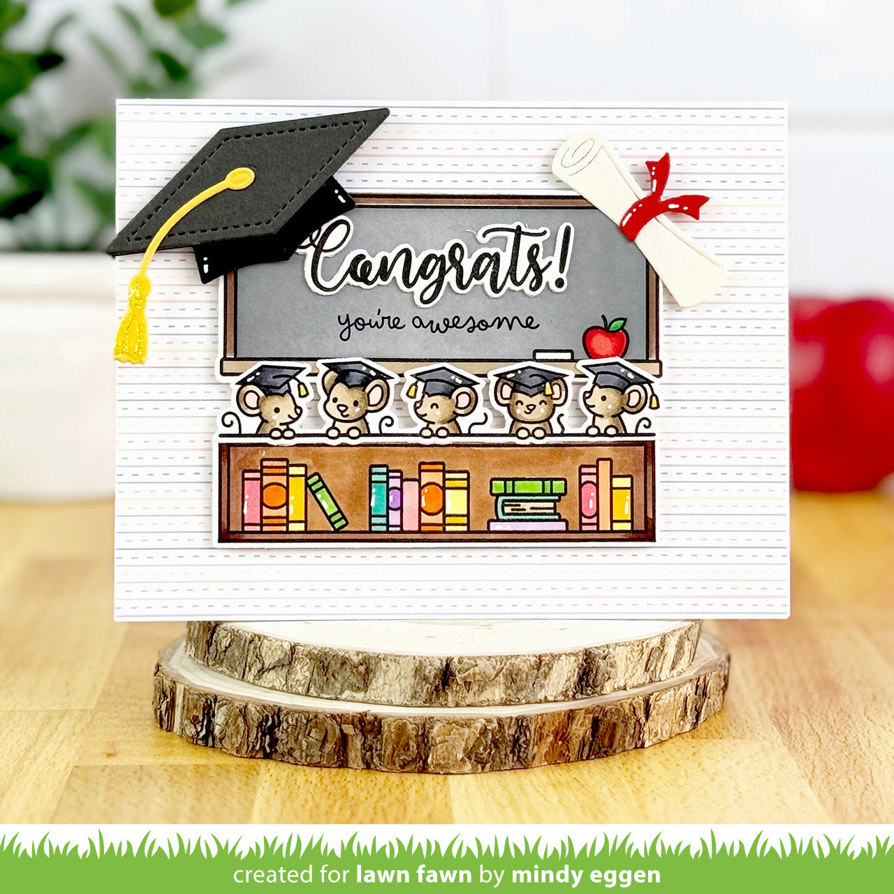 Lawn Fawn - Woodland Critter Huggers Graduation Add-On