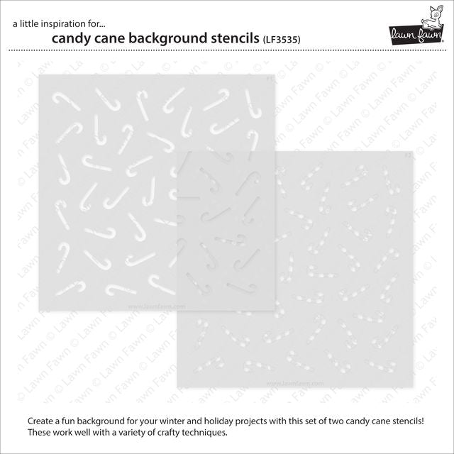 Lawn Fawn - Candy Cane Background Stencils (2pcs)