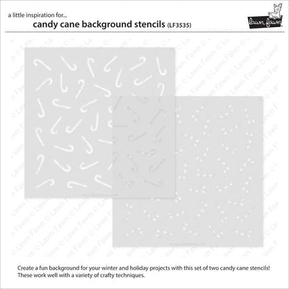 Lawn Fawn - Candy Cane Background Stencils (2pcs)