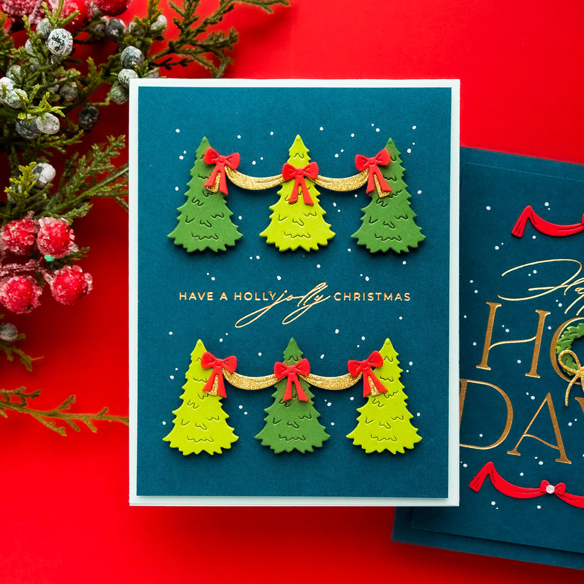 Spellbinders - City Holiday BetterPress Plate & Die Set Christmas Cheer Sentiments