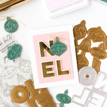 SET DEAL: Pinkfresh Studio - NOEL Hot Foil Plate + Die Set