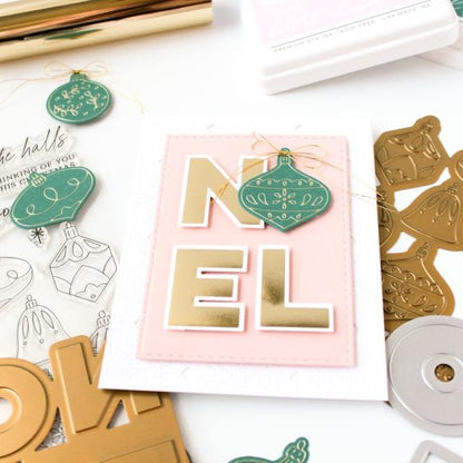 SET DEAL: Pinkfresh Studio - NOEL Hot Foil Plate + Die Set