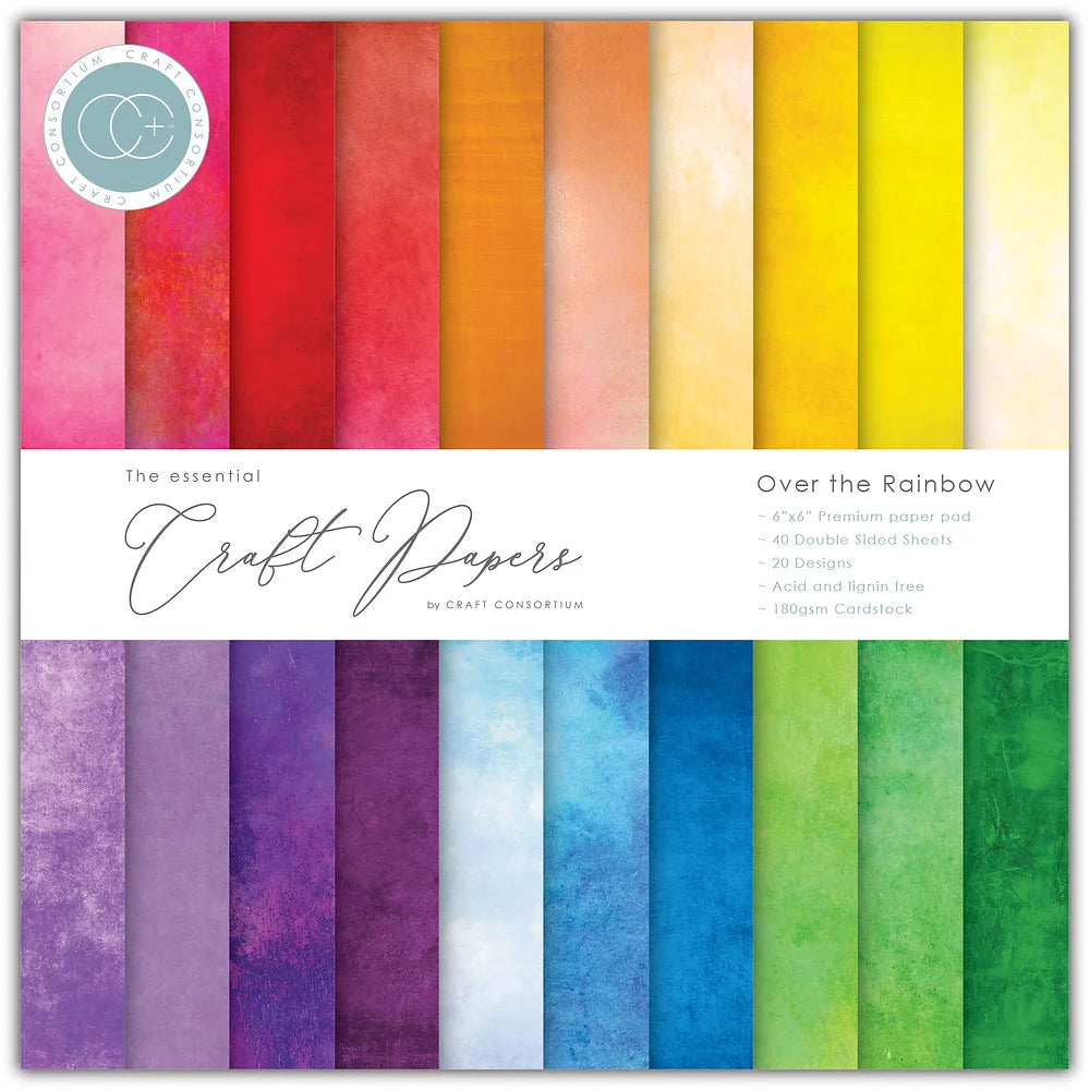Craft Consortium - Over the Rainbow Paper Pad 6x6"