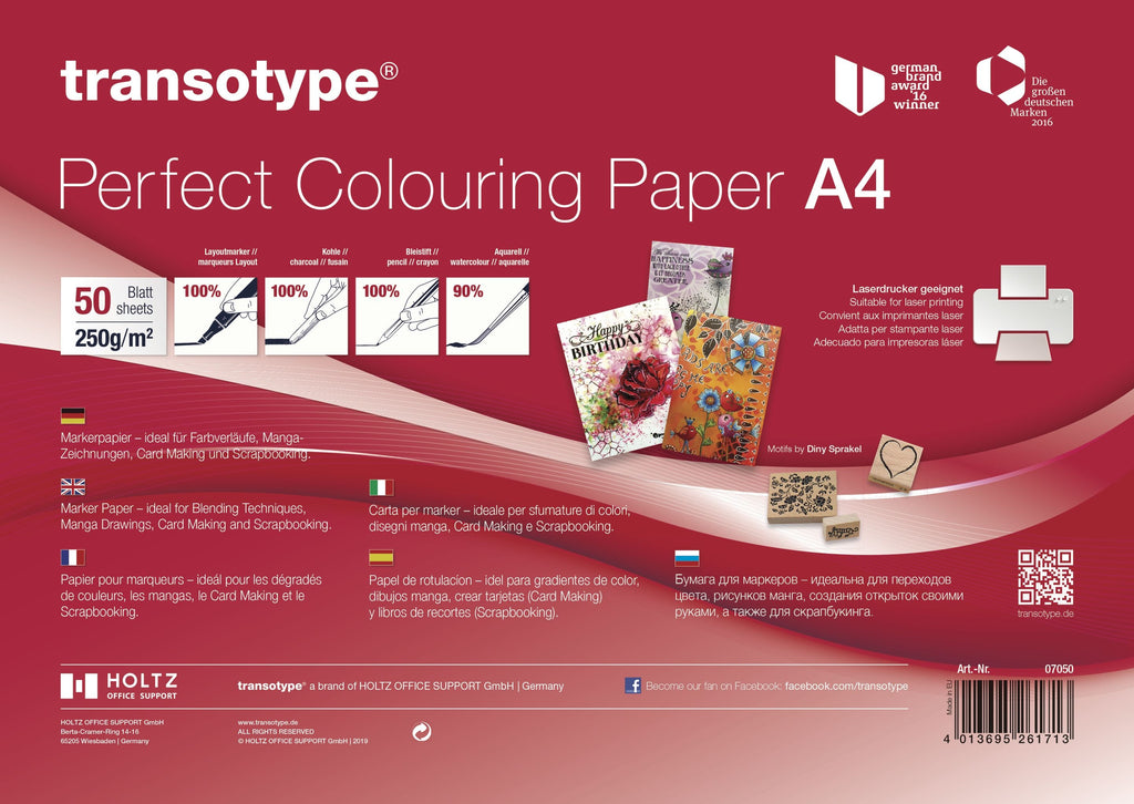 Transotype - Perfect Colouring Paper A4 (50sheets)