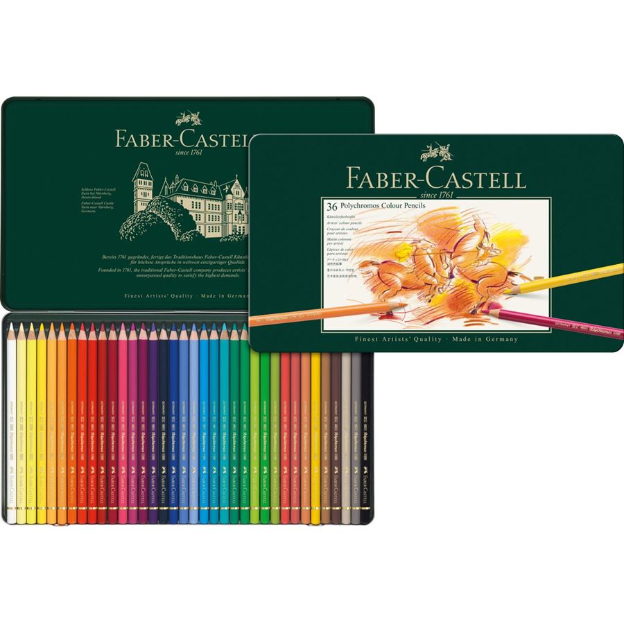 Faber Castell - Polychromos Colour Pencil In Tin (36pcs)