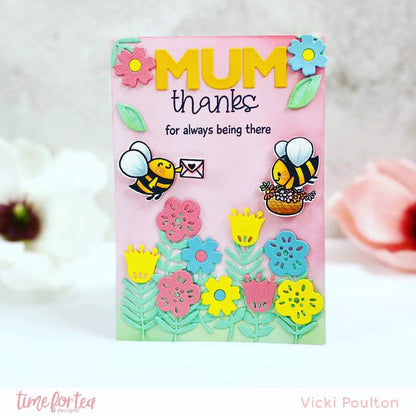 Time For Tea Designs - Mum & Dad Sentiment Clear Stamps
