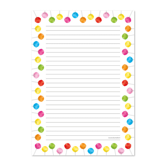 Studio Schatkist - Notepad Lollipops Candy A4 (1pcs)