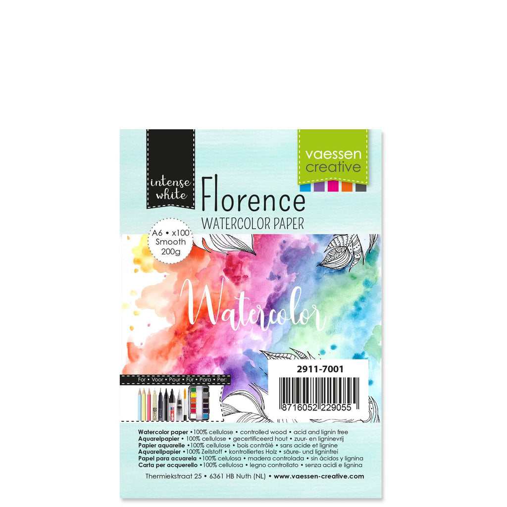 Vaessen Creative - Florence 200g Watercolor Paper Smooth White A6 (100pcs)