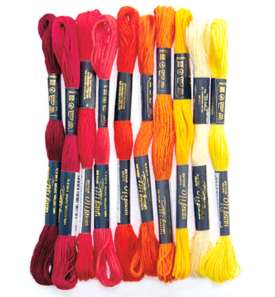 Stafil - Embroidery Thread Red/Orange/Yellow