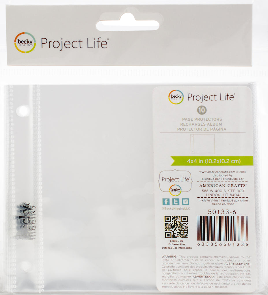 American Crafts - Project Life Photo Pocket Pages 4"X4" 10/Pkg-Full Page